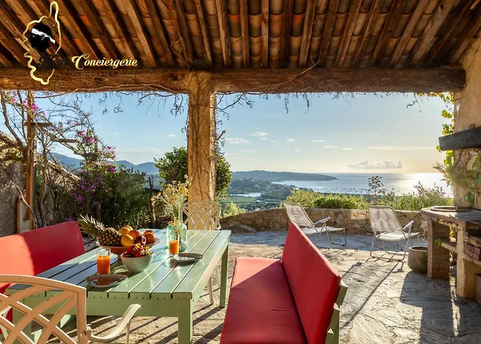 Acciagina 10 Pers Piscine Vue Pinarello Climatisee Pinarellu